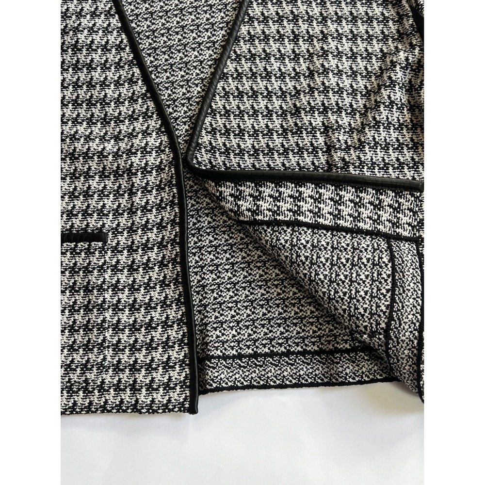 St John Collection Houndstooth Luxury Business Casual Jacket Black White Size 16 - Picture 5 of 8